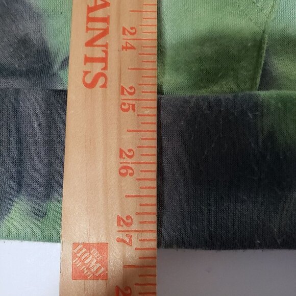 Kleep Reflective Caution Fleece Hoodie Green Tie Dye Pullover Mens Medium - Picture 11 of 11